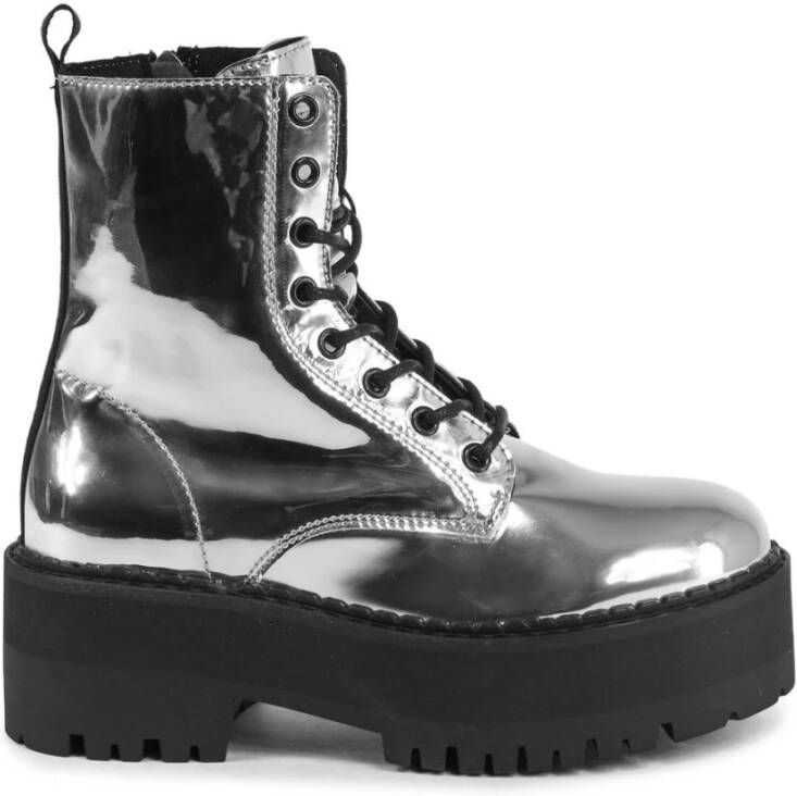 Tommy Hilfiger Grijze Platform Enkellaarzen