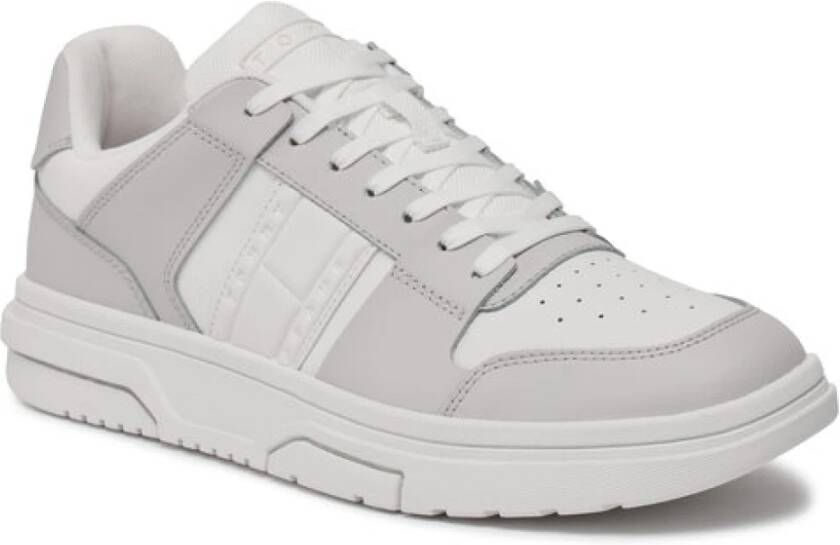 Tommy Jeans Cupsole Ess Heren Schoenen Wit Maat: 42 Leer Foot Locker
