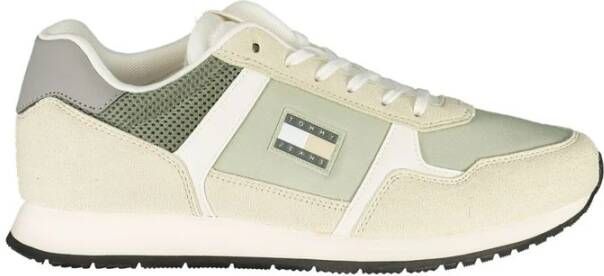 Tommy Hilfiger Groene Heren Sneaker Stijlvol Comfortabel