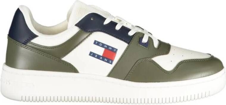 Tommy Hilfiger Groene Polyester Sneaker met Gewatteerde Zool Green Heren