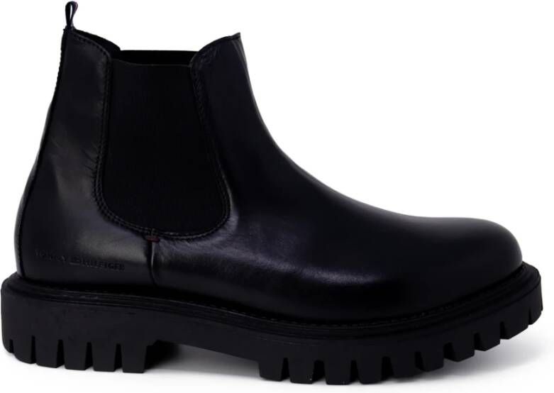 Tommy Hilfiger Chelsea boots van leer met label in reliëf model 'PREMIUM CASUAL'