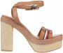 Tommy Hilfiger Highheel sandaaltjes TH INTERLACE HIGH HEEL SANDAL met gestreept textielband - Thumbnail 1