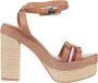 Tommy Hilfiger Highheel sandaaltjes TH INTERLACE HIGH HEEL SANDAL met gestreept textielband - Thumbnail 1