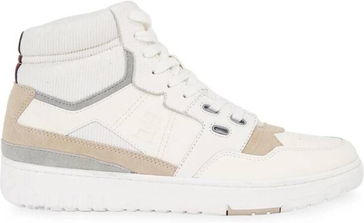 Tommy Hilfiger Hoge leren sneakers White Heren