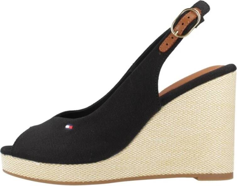 Tommy Hilfiger Highheel sandaaltjes FLAG HIGH WEDGE ESPAD SLINGBACK