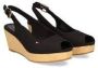 Tommy Hilfiger Sleehaksandaaltjes ICONIC ELENA SLING BACK WEDGE zomerschoen sandaal keilhak met verstelbare gesp - Thumbnail 33