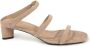 Tommy Hilfiger Khaki Leren Blokhak Sandalen - Thumbnail 1