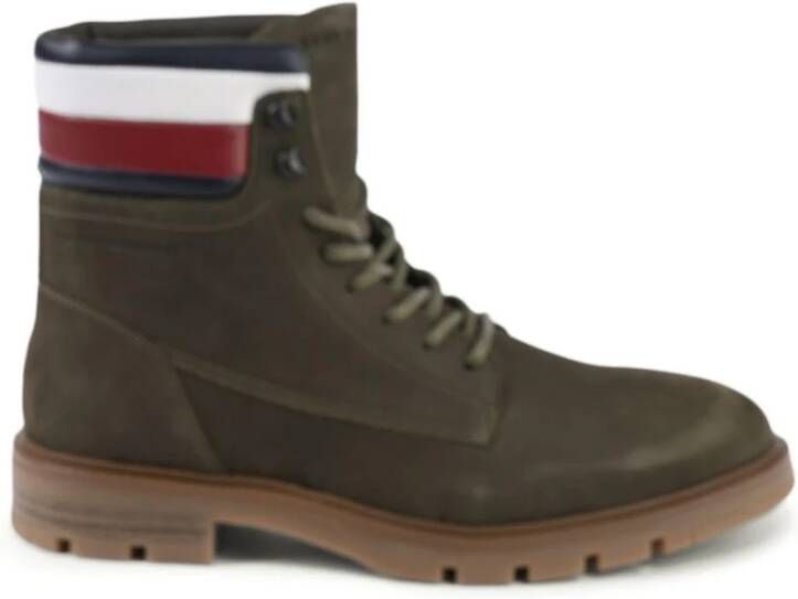 Tommy Hilfiger Hoge veterschoenen CORPORATE HILFIGER NUBUCK BOOT met strepen aan de gepolsterde schacht