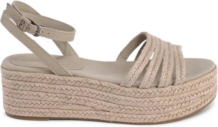 Tommy Hilfiger Khaki Linnen Sleehakken