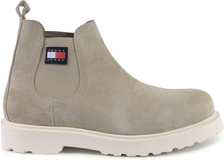 Tommy Hilfiger Khaki Suede Chelsea Laarzen