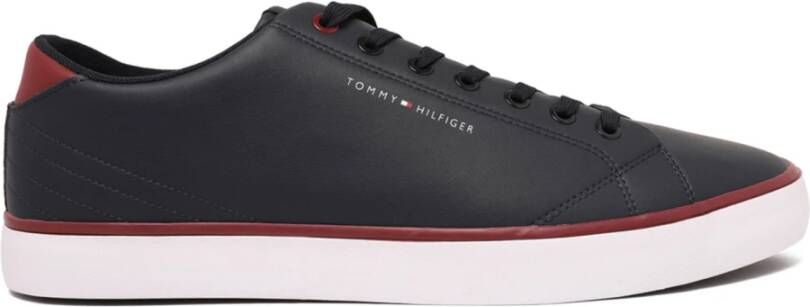 Tommy Hilfiger Sneakers TH HI VULC CORE LOW LEATHER ESS vrijetijdsschoen lage schoen veterschoen met sierstiksels op de hiel - Foto 5