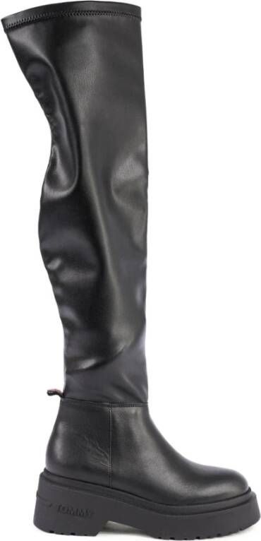 Tommy Jeans Zwarte enkellaarzen voor dames Black Dames