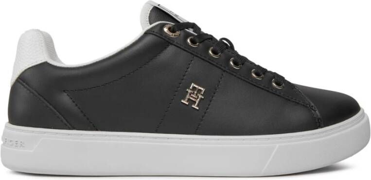 Tommy Hilfiger Lage Leren Sneakers Tons: Zwart Black Heren