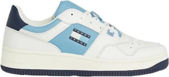 Tommy Hilfiger Leren Basketbalsneakers Blue Heren