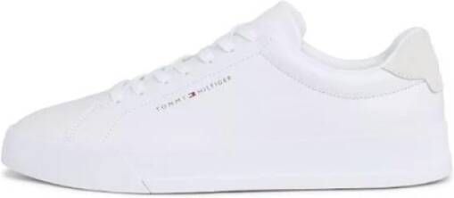 Tommy Hilfiger Leren Court Schoenen White Heren