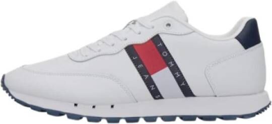 TOMMY JEANS Tommy Hilfiger Leather Runner TJM Essentials Heren Sneakers Wit