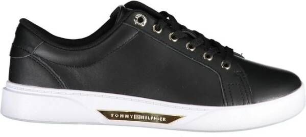 Tommy Hilfiger Sportieve Veterschoenen Zwart Contrast Logo