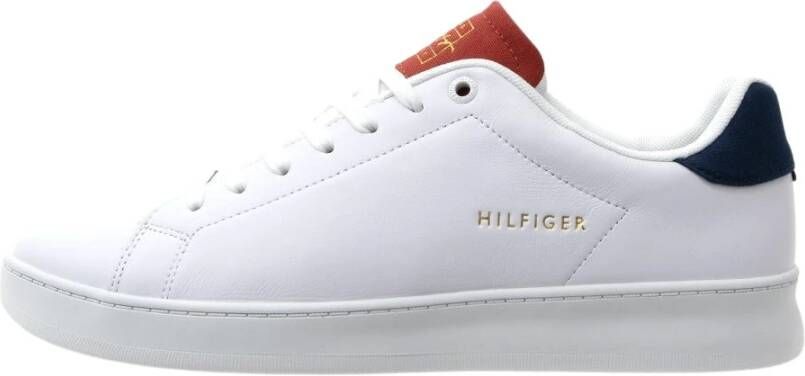 Tommy Hilfiger Leren Sneakers met Logo Details White Heren