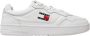 Tommy Hilfiger Leren Sneakers met Verwijderbare Binnenzool White Heren - Thumbnail 1
