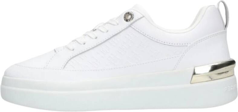 TOMMY HILFIGER Lage Sneakers Dames Lux Court Monogram Leatherlook Wit