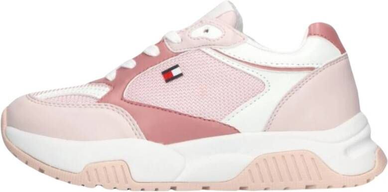 Tommy Hilfiger Meisjes Lage Sneakers Roze Trendy Mode Multicolor Dames