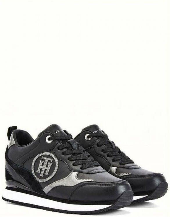 Tommy Hilfiger Sneakers METALLIC DRESSY WEDGE SNEAKER met th logo
