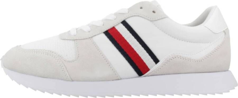 Tommy Hilfiger Sneakers RUNNER EVO MIX ESS met zijstrepen vrijetijdsschoen halfhoge schoen veterschoen