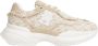 Tommy Hilfiger Monogram Jacquard Sneakers Beige Wit Logo Beige Dames - Thumbnail 1