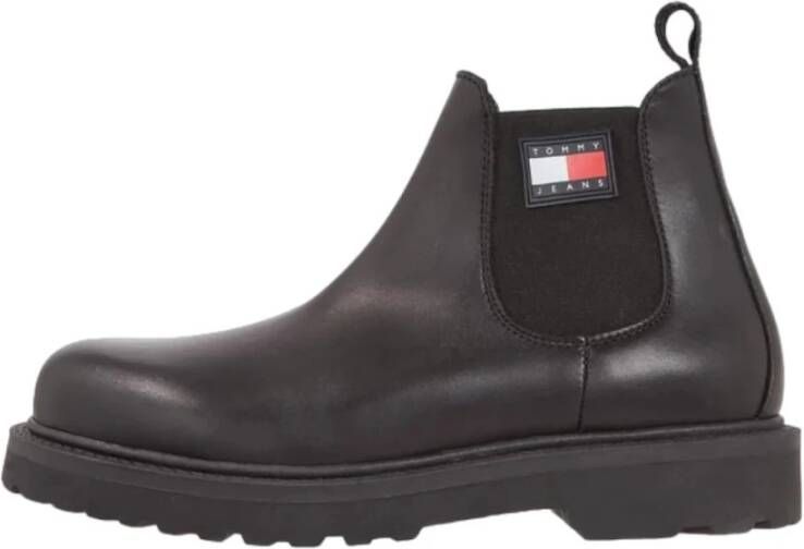 Tommy Jeans Chelsea boots met labeldetail model 'NAPA LEATHER'