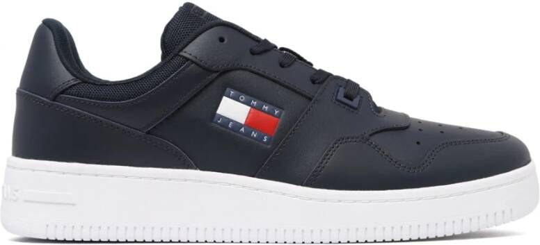 Tommy Hilfiger Retro Basket leren heren sneakers Blauw Uitneembare zool - Foto 5