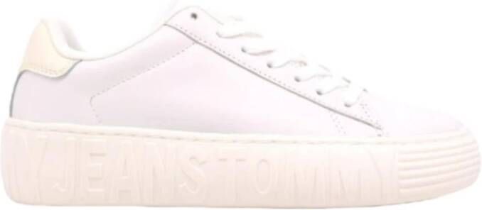 Tommy Hilfiger Nieuwe Cupsule Leren Lc Sneakers Beige Dames