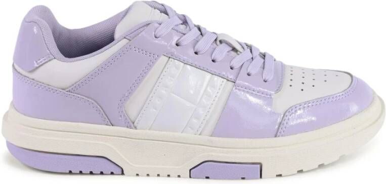 TOMMY JEANS Plateausneakers THE BROOKLYN PATENT met contrastafwerking vrijetijdsschoen halve schoen veterschoen