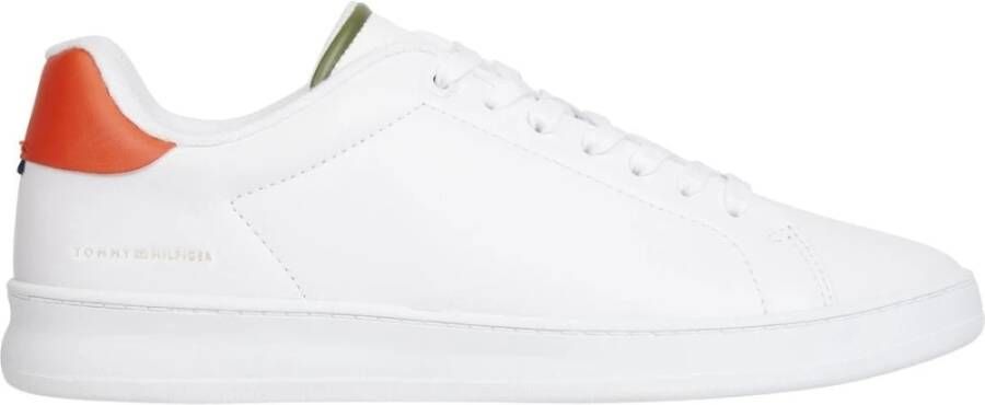 Tommy Hilfiger Sneaker van leer met contrastgarnering