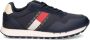 Tommy Hilfiger Tommy Jeans Retro Leather Sneakers Leren Sneaker Heren Blauw - Thumbnail 3