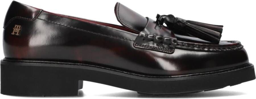 Tommy Hilfiger Rode Tassel Loafers voor Stijlvolle Zomer