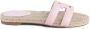 Tommy Hilfiger Roze Leren Espadrilles met Gedetailleerd Stiksel - Thumbnail 1