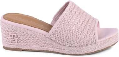 Tommy Hilfiger Roze Linnen Sleehakken