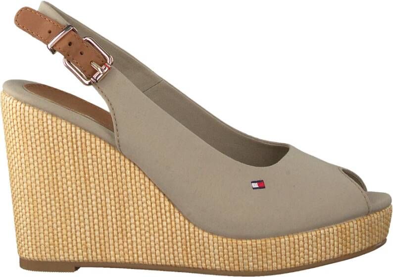 Tommy Hilfiger Iconic Elba Sling Back Sandalen Met Sleehak Grijs Vrouw - Foto 4
