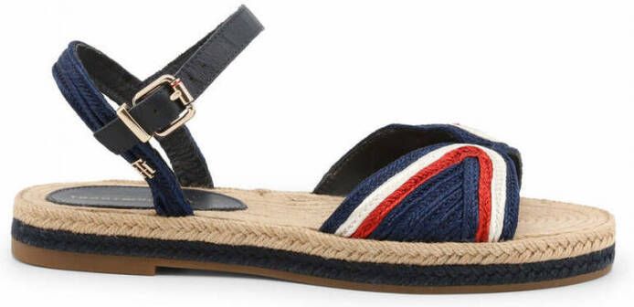 Tommy Hilfiger Sandalen in blauw voor Dames TH Artisanal Flat Sandal