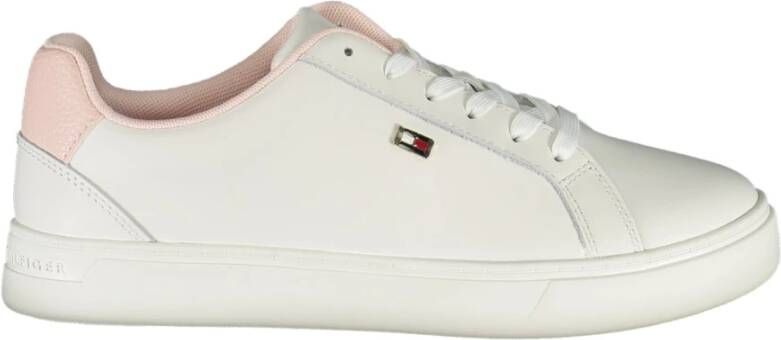 Tommy Hilfiger Witte Polyester Sneakers met Veters Contrastdetails Logo Witte Polyester Sneakers met Veters Contrastdetails Logo Witte Polyester Sneakers met Veters Contrastdetails Logo Witte Polyester Sneakers met Veters Contrastdetails Logo - Foto 2