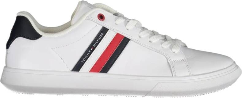 Tommy Hilfiger Sneakers ESSENTIAL LEATHER CUPSOLE vrijetijdsschoen lage schoen veterschoen met typische strepen - Foto 4