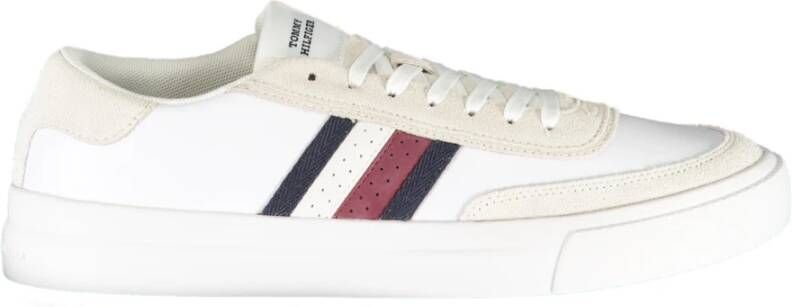 Tommy Hilfiger Sneakers TH CUPSET RWB LTH met zijstrepen vrijetijdsschoen lage schoen veterschoen