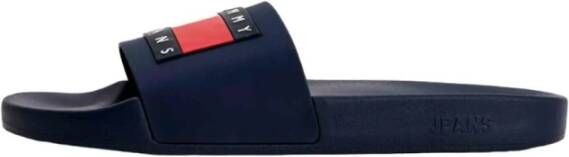 TOMMY JEANS Badslippers POOL SLIDE ESS zomerschoen badschoens slippers met opvallende logo-vlag - Foto 14