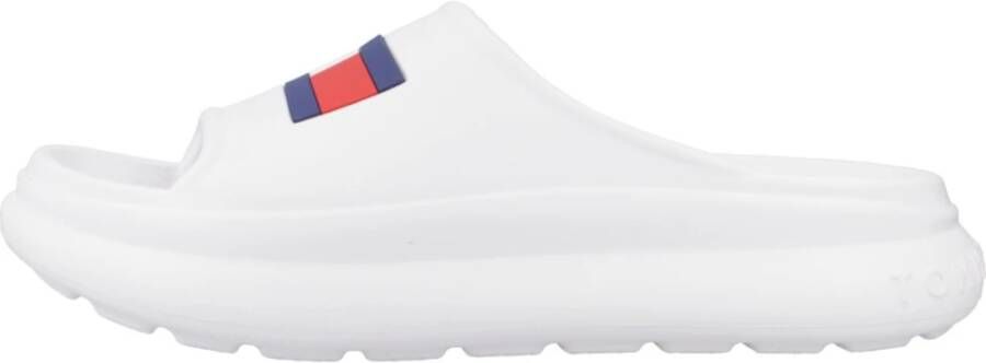 Tommy Hilfiger Platte PVC Logo Muilezel Schoenen White Dames