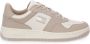 Tommy Jeans Leren Basket Sneakers voor Mannen Beige Heren - Thumbnail 4