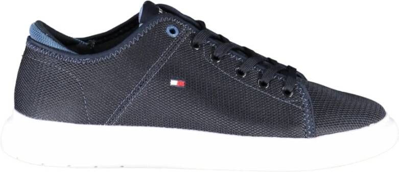 Tommy Hilfiger Blauwe Vetersneakers met Logodetail Blue Heren