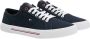 Tommy Jeans Blauwe Canvas Sneakers Core Corporate Black Dames - Thumbnail 3