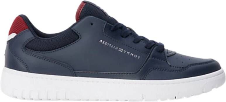 Tommy Hilfiger Heren Sneakers van leer TH Basket Core Blue Heren