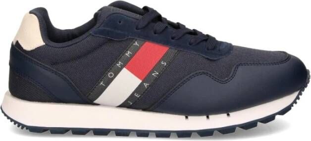 Tommy Hilfiger Tommy Jeans Retro Leather Sneakers Leren Sneaker Heren Blauw - Foto 9