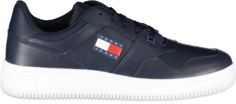 Tommy Hilfiger Retro Basket leren heren sneakers Blauw Uitneembare zool - Foto 5